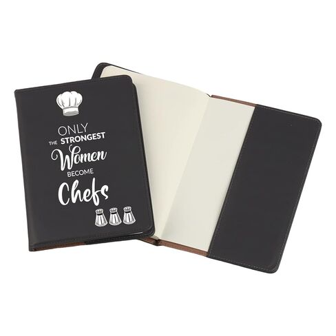 Gzrlyf Female Chef Notebook Cover Chef Recipe Journal Women Chef Gifts Culinary Gifts for Women Cooking Lover Gifts (become Chefs Notebook) in Saudi Arabia
