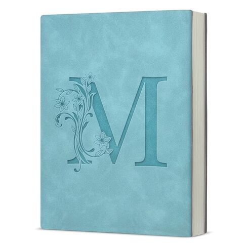 Initial Letter M Notebook Floral Writing Journal Monogrammed Gifts for Women Girls Graduation Birthday-Blue in Saudi Arabia