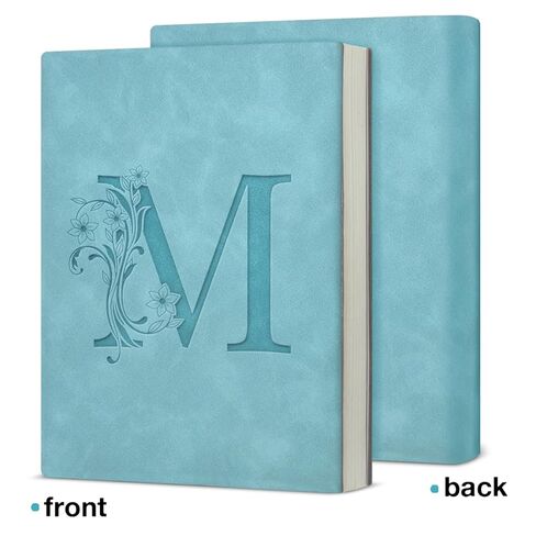 Initial Letter M Notebook Floral Writing Journal Monogrammed Gifts for Women Girls Graduation Birthday-Blue in Saudi Arabia