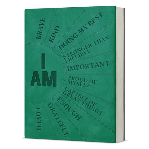 Positive Affirmations Sunshine Journal Inspirational Notebook Gift for Women Motivational Gift for Coworker Friend Bestie Sister-Dark Green in Saudi Arabia