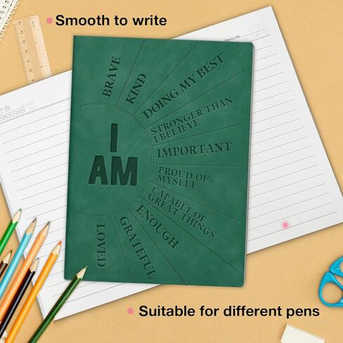 Positive Affirmations Sunshine Journal Inspirational Notebook Gift for Women Motivational Gift for Coworker Friend Bestie Sister-Dark Green in Saudi Arabia