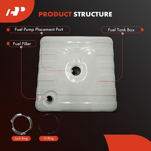 A-Premium Fuel Tank with Lock Ring & O-Ring Compatible with Chevrolet C3500, C3500HD, K3500 & GMC C3500HD, 1992-1995, 5.7L 7.4L, Gas, Replace# 15636251 in Saudi Arabia