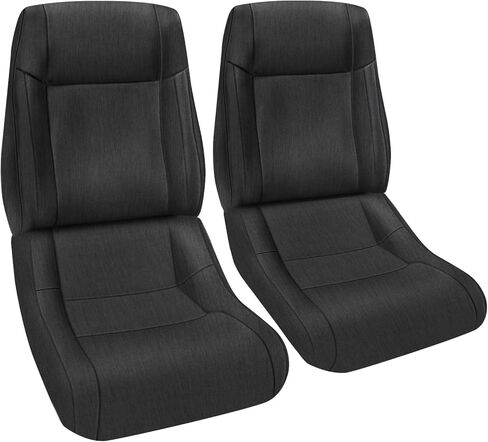 Seat Covers Compatible with 1979-1983 Chevy Corvette C3, Driver & Passenger Sides Heavy Duty Cationic Linen Fabric Seat Protector in Kuwait