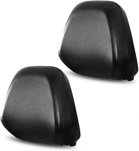 2 PCS Cars Front Seat Headrest Covers, Waterproof PU Stretch Leather Seat Headrest Cover, Full Wrap-Around Scratch-Resistant Protector, Universal for Most Cars (Black) in Saudi Arabia