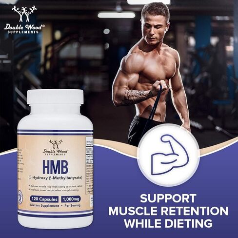 HMB Supplement, Third Party Tested, Made in USA, 120 Capsules, 1000mg per Serving, 500mg per Capsule. in Saudi Arabia