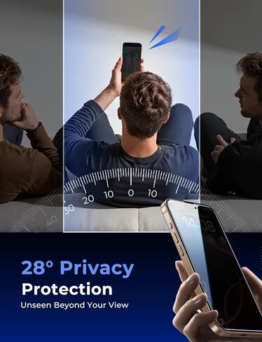 MAGIC JOHN 2 Pack for iPhone 16 (6.1) inch Privacy Tempered Glass Screen Protector, Auto Dust-Elimination, Bubble Free, Easy Installation in Saudi Arabia