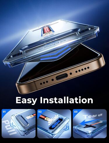 MAGIC JOHN 2 Pack for iPhone 16 (6.1) inch Privacy Tempered Glass Screen Protector, Auto Dust-Elimination, Bubble Free, Easy Installation in Saudi Arabia