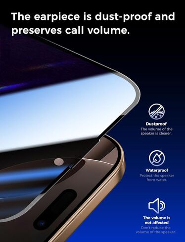 MAGIC JOHN 2 Pack for iPhone 16 (6.1) inch Privacy Tempered Glass Screen Protector, Auto Dust-Elimination, Bubble Free, Easy Installation in Saudi Arabia