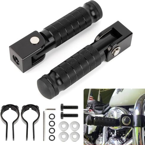 PSLER M8 Motorcycle Foot Pegs - Foot Rests CNC Anti-Skid Passenger Pedal Supports Foot Pedal 90 Degree Foldable Footpegs for Electric Car Motorbike Mini Bike Dirt Pit Bike in Saudi Arabia