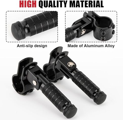 PSLER M8 Motorcycle Foot Pegs - Foot Rests CNC Anti-Skid Passenger Pedal Supports Foot Pedal 90 Degree Foldable Footpegs for Electric Car Motorbike Mini Bike Dirt Pit Bike in Saudi Arabia