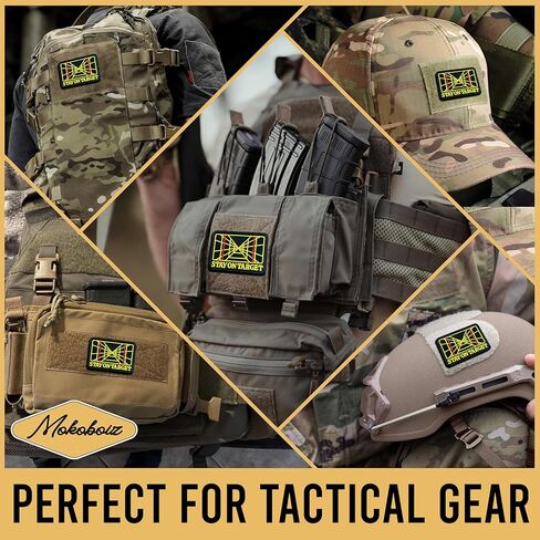 Stay on Target 3 Inches Hook and Loop Embroidered Applique Patches, Targeting System Embroidery Patch, DIY Accessories for Backpacks Army Vests Dog Harness Clothes, Positive Gifts for Him Her in Saudi Arabia