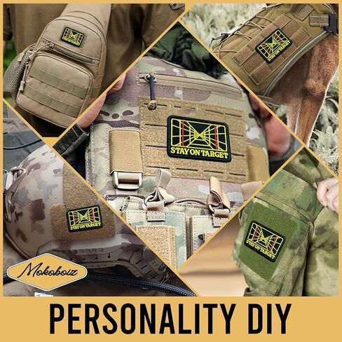Stay on Target 3 Inches Hook and Loop Embroidered Applique Patches, Targeting System Embroidery Patch, DIY Accessories for Backpacks Army Vests Dog Harness Clothes, Positive Gifts for Him Her in Saudi Arabia
