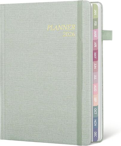2026-2027 Planner Weekly and Monthly, Jul 2026 - Jun 2027, A5 Linen Cover Calendar Planner 2026-2027, Agenda Book with Colorful Monthly Tabs, Inner Pocket (5.8" x 8.3", Purple) in Saudi Arabia