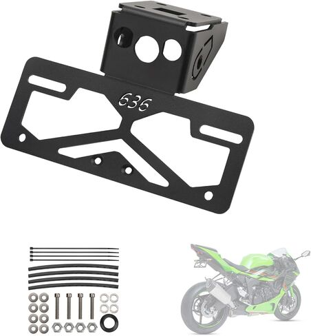 Ninja ZX-6R Fender Eliminator Kit, License Plate Bracket Holder Motorcycle Fender Eliminator Compatible with Kawasaki ZX-6R ZX6R 636 2019-2025 Tail Tidy Accessories in Saudi Arabia
