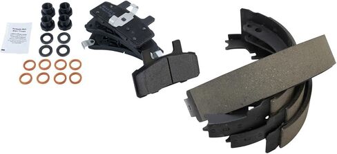 Front and Rear Brake Pad Set Semi Metallic Compatible with 1990-1993 Cadillac Commercial Chassis 1990-1993 DeVille 1990-1992 Fleetwood 1994-1999 Dodge Ram 1500 in Saudi Arabia