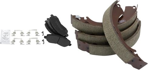 Front and Rear Brake Pad Set Semi Metallic Compatible with 2004-2011 Mitsubishi Lancer in Saudi Arabia