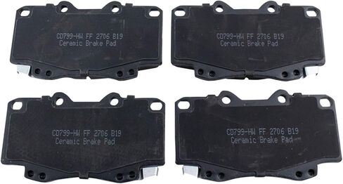 Front and Rear Brake Pads Ceramic Compatible with 1999-2002 Toyota Tacoma in Saudi Arabia