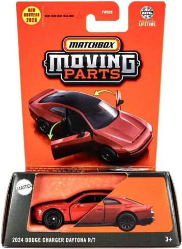 Matchbox Moving Parts 2024 Dodge Charger Daytona R/T [Red] New for 2025! 1:64 Scale Diecast Vehicle in Saudi Arabia