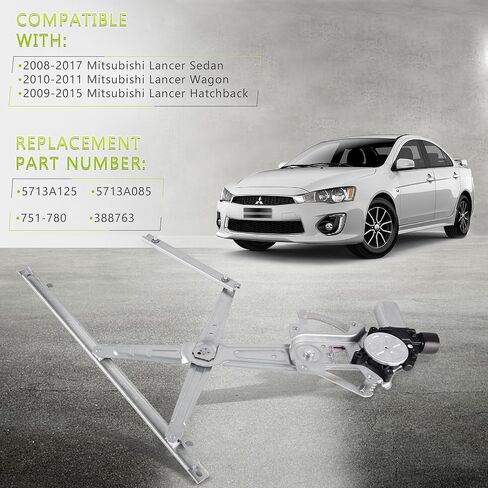 Front Left Driver Side Power Window Regulator with Motor Assembly Compatible for 2008-2017 Mitsubishi Lancer, Replacement 751-780 in Saudi Arabia