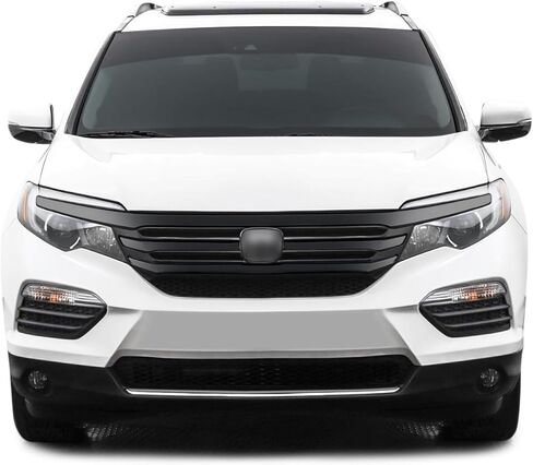 SlickMod Chrome Delete Blackout Vinyl Overlay for 2016-2018 Honda Pilot Front Grill Trim (Gloss Black) in Saudi Arabia