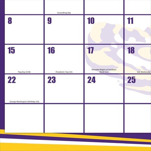 TURNER SPORTS LSU Tigers 2026 17x11 Desk Calendar (26998901013) in Saudi Arabia