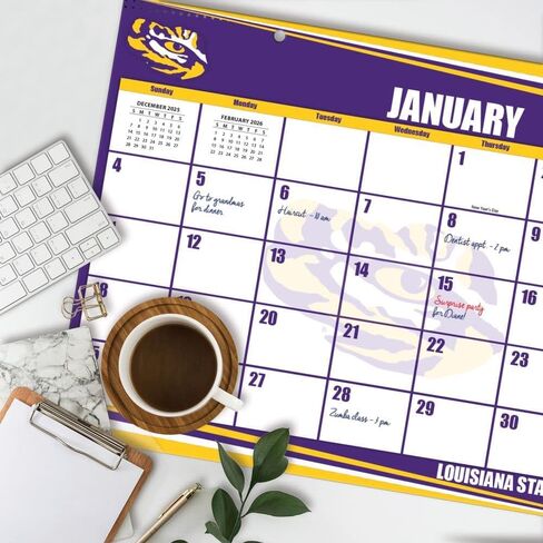 TURNER SPORTS LSU Tigers 2026 17x11 Desk Calendar (26998901013) in Saudi Arabia
