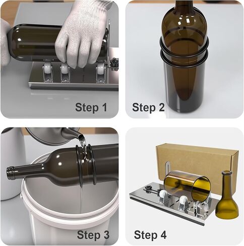 Glass Bottle Cutter，Premium Glass DIY Machine for Beer & Wine Bottles & Glass Cutter Tool with Safety Gloves & Accessories in Saudi Arabia