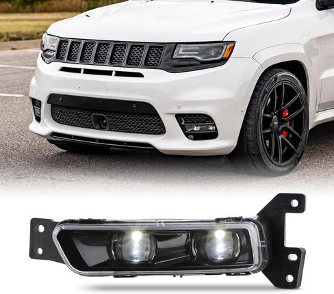 AKKON - Fits 2017-2021 Jeep Grand Cherokee SRT 14-22 Dodge Durango LED Bumper Fog Light Driver w/Wire Bracket Screws in Saudi Arabia