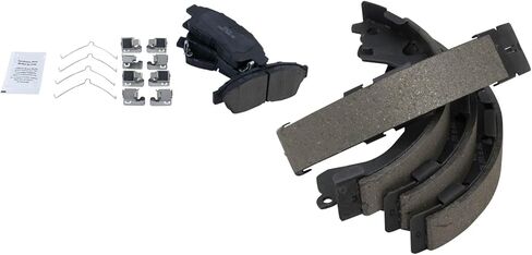 Front and Rear Brake Pads Ceramic Hardware Compatible with 1993-1997 Geo Prizm 1993-1997 Toyota Corolla in Saudi Arabia