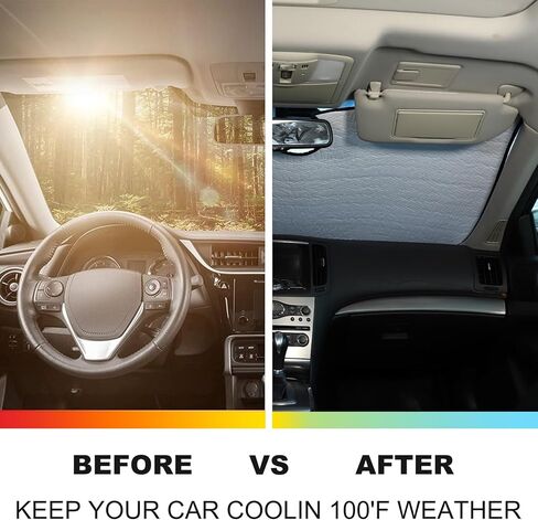 Windshield Sun Shade Compatible with Infinity G37 G25 2007-2013, Front Window Sunshade Heat Blocker Visor Protector Reflective Sunshade Keep Your Car Cooler,1PCS in Saudi Arabia