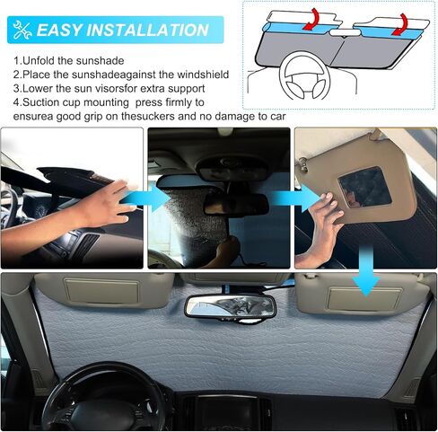 Windshield Sun Shade Compatible with Infinity G37 G25 2007-2013, Front Window Sunshade Heat Blocker Visor Protector Reflective Sunshade Keep Your Car Cooler,1PCS in Saudi Arabia