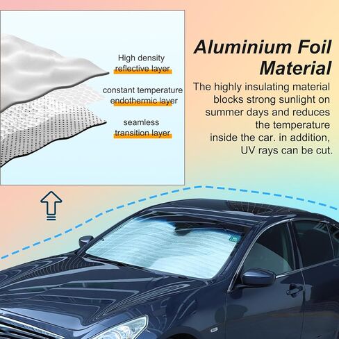 Windshield Sun Shade Compatible with Infinity G37 G25 2007-2013, Front Window Sunshade Heat Blocker Visor Protector Reflective Sunshade Keep Your Car Cooler,1PCS in Saudi Arabia