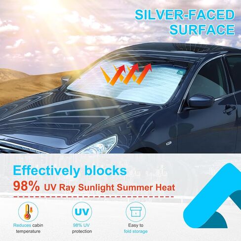 Windshield Sun Shade Compatible with Infinity G37 G25 2007-2013, Front Window Sunshade Heat Blocker Visor Protector Reflective Sunshade Keep Your Car Cooler,1PCS in Saudi Arabia