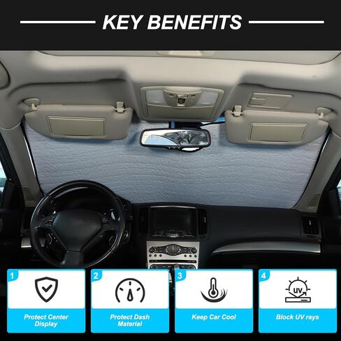 Windshield Sun Shade Compatible with Infinity G37 G25 2007-2013, Front Window Sunshade Heat Blocker Visor Protector Reflective Sunshade Keep Your Car Cooler,1PCS in Saudi Arabia