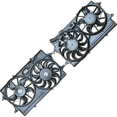 Dual Radiator and Condenser Fan Assembly fits Ford Focus 2003 2004 Replacement 3S4Z8C607DD, 3S4Z8C607CD 1 Piece in Saudi Arabia
