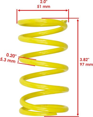 Caltric Primary Drive Clutch Yellow Spring Compatible with Arctic Cat 0646-229 0646-435 in Saudi Arabia