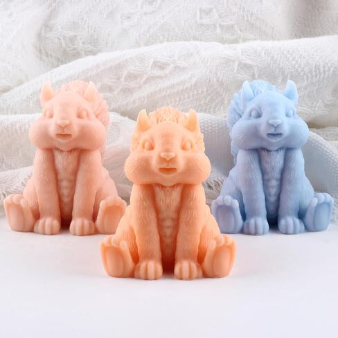 Squirrel Candle Molds Squirrel Candle Silicone Mold Squirrel Resin Casting Molds for Candles Home Decorate Candle Making Mold Aromatherapy Gypsum Candles Clay Craft in Saudi Arabia