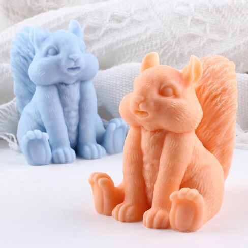 Squirrel Candle Molds Squirrel Candle Silicone Mold Squirrel Resin Casting Molds for Candles Home Decorate Candle Making Mold Aromatherapy Gypsum Candles Clay Craft in Saudi Arabia