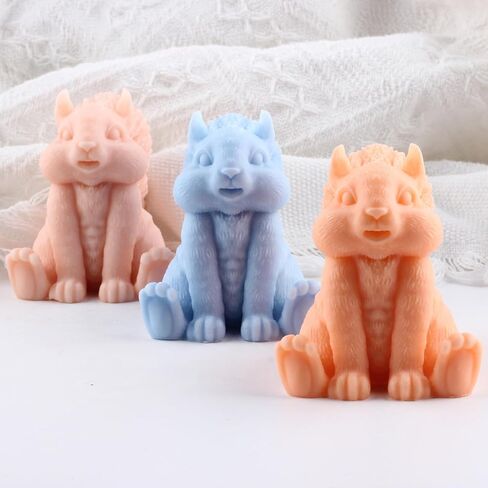 Squirrel Candle Molds Squirrel Candle Silicone Mold Squirrel Resin Casting Molds for Candles Home Decorate Candle Making Mold Aromatherapy Gypsum Candles Clay Craft in Saudi Arabia