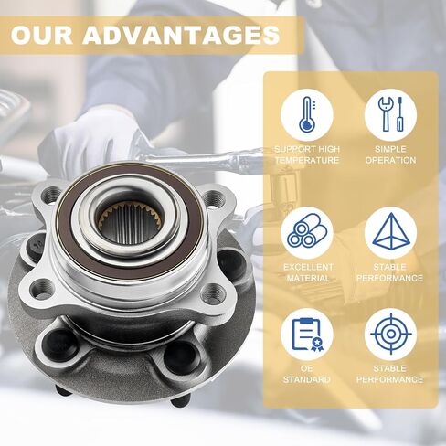 512498 2PC Front Wheel Hub and Bearing Assembly for 2013-2020 Ford Fusion, for 2013-2016 Lincoln MKZ, for 2019-2020 Ford Police Responder Hybrid, for 2019-2020 Ford SSV Plug-in Hybrid in Kuwait