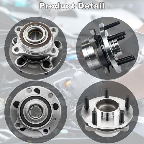 512498 2PC Front Wheel Hub and Bearing Assembly for 2013-2020 Ford Fusion, for 2013-2016 Lincoln MKZ, for 2019-2020 Ford Police Responder Hybrid, for 2019-2020 Ford SSV Plug-in Hybrid in Kuwait