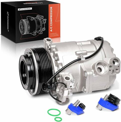 A-Premium Air Conditioner AC Compressor with Clutch Compatible with BMW X5 2007-2010, X3 2008-2010, X6 2008-2010, L6 3.0L, Without Adaptive Drive, 6 Grooves, CSE717 Compressor in Saudi Arabia