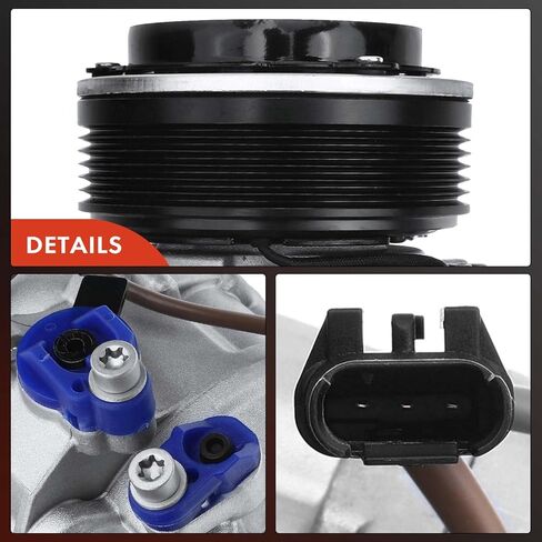 A-Premium Air Conditioner AC Compressor with Clutch Compatible with BMW X5 2007-2010, X3 2008-2010, X6 2008-2010, L6 3.0L, Without Adaptive Drive, 6 Grooves, CSE717 Compressor in Saudi Arabia