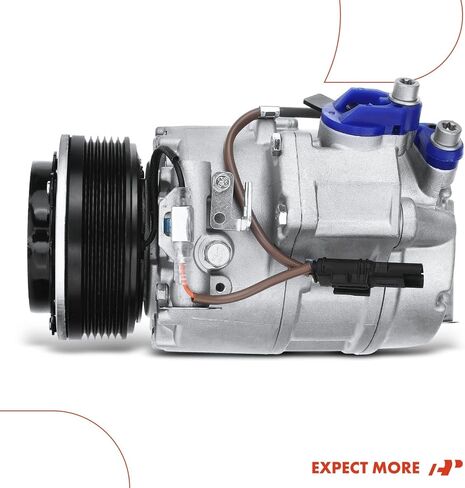 A-Premium Air Conditioner AC Compressor with Clutch Compatible with BMW X5 2007-2010, X3 2008-2010, X6 2008-2010, L6 3.0L, Without Adaptive Drive, 6 Grooves, CSE717 Compressor in Saudi Arabia