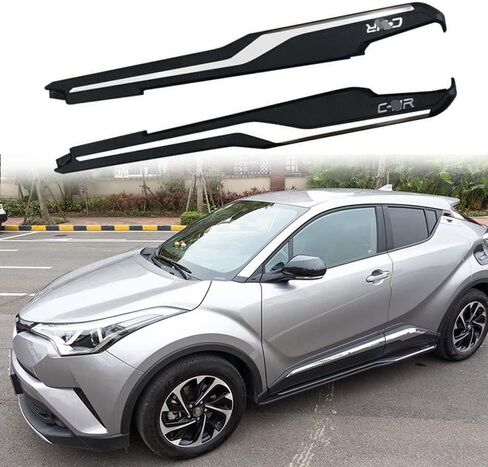 2 Pieces Fits for Toyota CHR C-HR 2017 2018 2019 2020 Fixed Side Steps Running Boards Nerf Bars Protector in Saudi Arabia