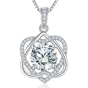 InfinityLove Moissanite Heart Pendant Necklaces for Women, 3-5 Carat Moissanite Necklace, Anniversary Birthday Christmas Valentine Engagements Mothers Day Jewelry for Wife Her Girlfriend Mom Daughter in Kuwait