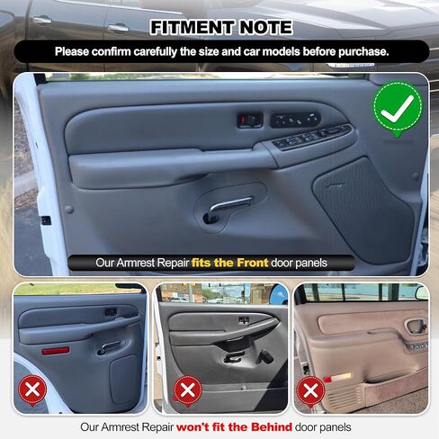 مقبض مسند ذراع للباب الأمامي والراكب من KAIRAY 12472876 متوافق مع 1999-2006 Chevy Suburban Silverado Sierra Tahoe Avalanche Escalade & GMC Yukon، أسود in Kuwait