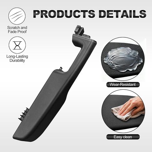 مقبض مسند ذراع للباب الأمامي والراكب من KAIRAY 12472876 متوافق مع 1999-2006 Chevy Suburban Silverado Sierra Tahoe Avalanche Escalade & GMC Yukon، أسود in Kuwait