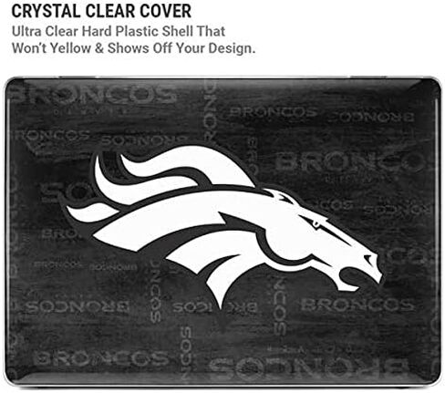 حافظة Skinit + غلاف متوافق مع جهاز MacBook Air 13in M1 (2021) - تصميم باللونين الأبيض والأسود مرخص رسميًا من NFL Denver Broncos in Kuwait