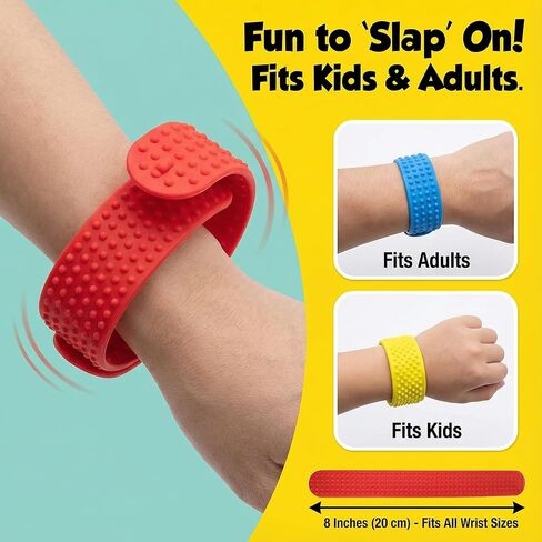 Textured Silicone Slap Bracelets 6 Pack, Sensory Fidget Toys for Kids & Adults with Anxiety Autism ADHD, Wearable Stress Relief for Classroom, Office Desk, Travel Calming Toys in Saudi Arabia
